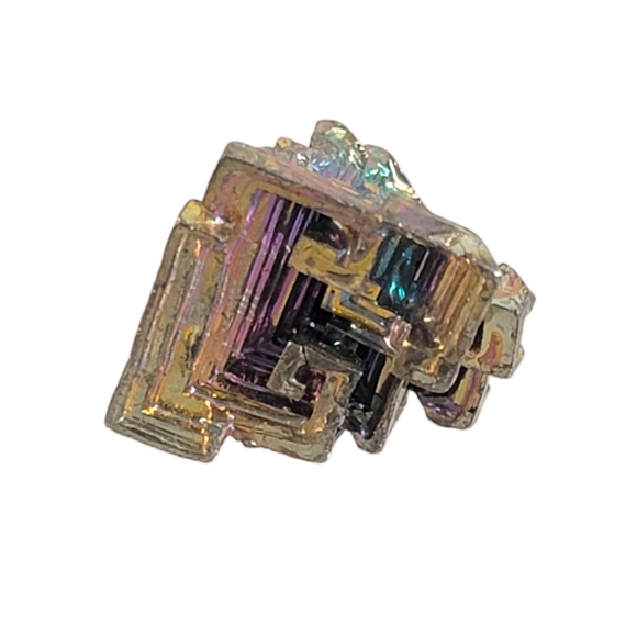 Square Bismuth Crystal DIY Homemade Jewlrey Pendant Sized Necklace Piece - Picture 4 of 10